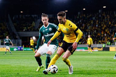 Kacper Chodyna ve Borja Galan, PKO BP Ekstraklasa maçında Arena Katowice 'deki GKS Katowice ve Legia Warszawa takımları arasında görüldü (Maciej Rogowski)