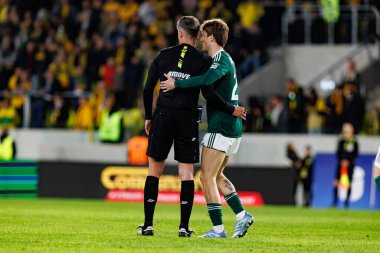 Karol Arys ve Marc Gual, PKO BP Ekstraklasa maçında Arena Katowice 'deki GKS Katowice ve Legia Warszawa takımları arasında görüldü (Maciej Rogowski)