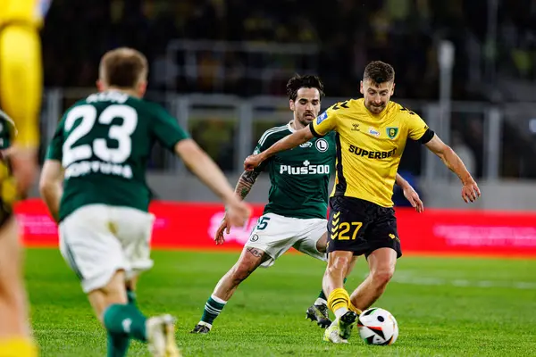 Borja Galan ve Claude Goncalves, PKO BP Ekstraklasa maçında Arena Katowice 'deki GKS Katowice ve Legia Warszawa takımları arasında görüldü (Maciej Rogowski)