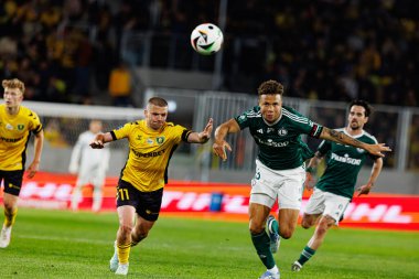 Adrian Blad ve Steve Kapuadi, PKO BP Ekstraklasa maçında Arena Katowice 'de GKS Katowice ve Legia Warszawa takımları arasında görüldü (Maciej Rogowski)