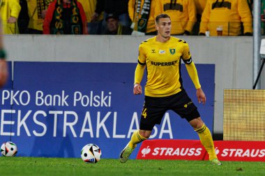 Arkadiusz Jedrych, PKO BP Ekstraklasa maçında Arena Katowice 'de GKS Katowice ve Legia Warszawa takımları arasında görüldü (Maciej Rogowski)