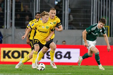 Mateusz Kowalczyk, PKO BP Ekstraklasa maçında Arena Katowice 'de GKS Katowice ve Legia Warszawa takımları arasında görüldü (Maciej Rogowski)