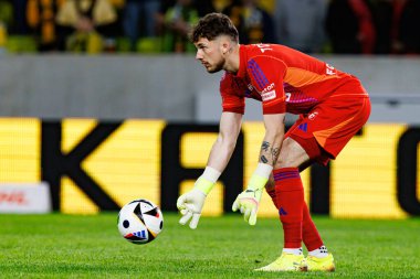 Kacper Tobiasz, PKO BP Ekstraklasa maçında Arena Katowice 'de GKS Katowice ve Legia Warszawa takımları arasında görüldü (Maciej Rogowski)