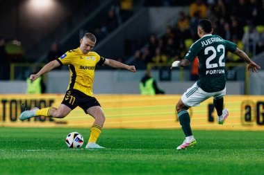 Adrian Blad ve Juergen Elitim, PKO BP Ekstraklasa maçında Arena Katowice 'de GKS Katowice ve Legia Warszawa takımları arasında görüldü (Maciej Rogowski)