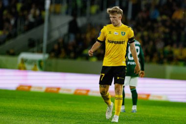 Mateusz Kowalczyk, PKO BP Ekstraklasa maçında Arena Katowice 'de GKS Katowice ve Legia Warszawa takımları arasında görüldü (Maciej Rogowski)