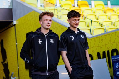 Mateusz Kowalczyk ve Dawid Drachal, PKO BP Ekstraklasa maçında Arena Katowice 'de GKS Katowice ve Legia Warszawa takımları arasında görüldü (Maciej Rogowski)