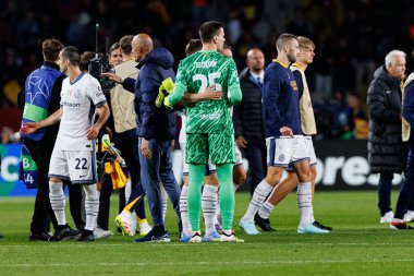 Wojciech Szczesny ve Gavi, UEFA Şampiyonlar Ligi maçında FC Barcelona ve Internazionale Milano (Maciej Rogowski)