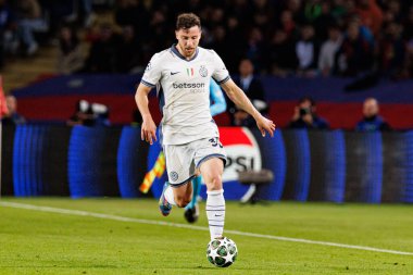 Carlos Augusto UEFA Şampiyonlar Ligi maçında FC Barcelona ve Internazionale Milano (Maciej Rogowski) takımları arasında görüldü.)