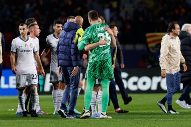 Wojciech Szczesny ve Gavi, UEFA Şampiyonlar Ligi maçında FC Barcelona ve Internazionale Milano (Maciej Rogowski)