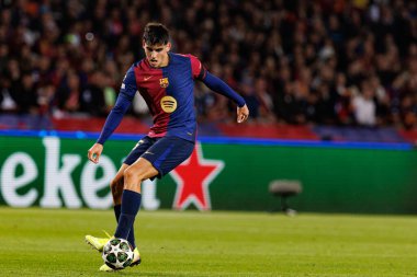 Gerard Martin UEFA Şampiyonlar Ligi maçında FC Barcelona ve Internazionale Milano (Maciej Rogowski) takımları arasında görüldü.)