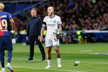 Federico Dimarco, FC Barcelona ve Internazionale Milano (Maciej Rogowski) takımları arasında oynanan UEFA Şampiyonlar Ligi maçında görüldü.)