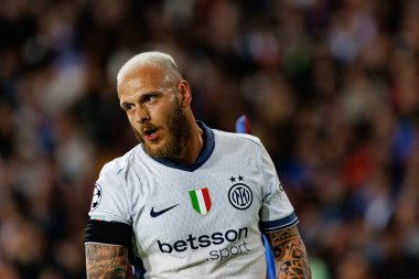 Federico Dimarco, FC Barcelona ve Internazionale Milano (Maciej Rogowski) takımları arasında oynanan UEFA Şampiyonlar Ligi maçında görüldü.)