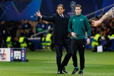 Simone Inzaghi UEFA Şampiyonlar Ligi maçında FC Barcelona ve Internazionale Milano (Maciej Rogowski) takımları arasında görüldü.)