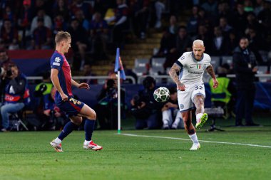 Federico Dimarco, FC Barcelona ve Internazionale Milano (Maciej Rogowski) takımları arasında oynanan UEFA Şampiyonlar Ligi maçında görüldü.)