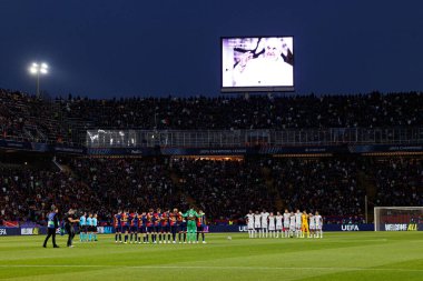 FC Barcelona ve Internazionale Milano (Maciej Rogowski) takımları arasında oynanan UEFA Şampiyonlar Ligi maçında her iki takımın oyuncuları)