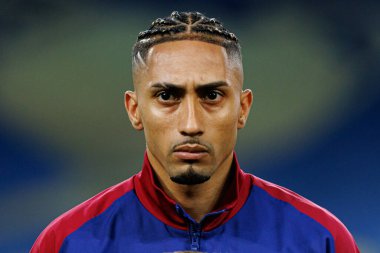 Raphinha UEFA Şampiyonlar Ligi maçında FC Barcelona ve Internazionale Milano (Maciej Rogowski) takımları arasında görüldü.)