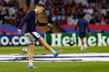 Piotr Zielinski UEFA Şampiyonlar Ligi maçında FC Barcelona ve Internazionale Milano (Maciej Rogowski) takımları arasında görüldü.)