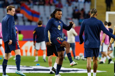 Jules Kounde UEFA Şampiyonlar Ligi maçında FC Barcelona ve Internazionale Milano (Maciej Rogowski) takımları arasında görüldü.)