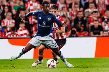 Kobbie Mainoo UEFA Avrupa Ligi yarı final maçında Atletizm Kulübü ve Manchester United FC (Maciej Rogowski)