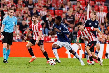 Kobbie Mainoo UEFA Avrupa Ligi yarı final maçında Atletizm Kulübü ve Manchester United FC (Maciej Rogowski)