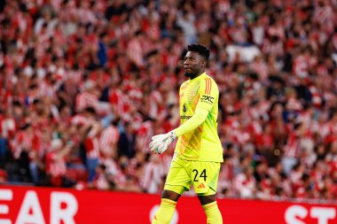 Andre Onana UEFA Avrupa Ligi yarı final maçında Atletizm Kulübü ve Manchester United FC takımları arasında görüldü (Maciej Rogowski)