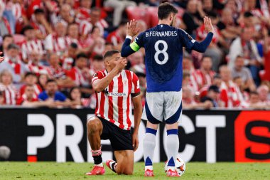 Bruno Fernandes UEFA Avrupa Ligi yarı final maçında Atletizm Kulübü ve Manchester United FC takımları arasında görüldü (Maciej Rogowski)