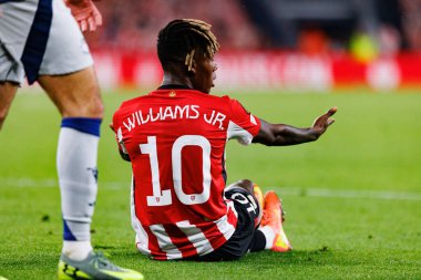 Nico Williams UEFA Avrupa Ligi yarı final maçında Atletizm Kulübü ve Manchester United FC takımları arasında görüldü (Maciej Rogowski)