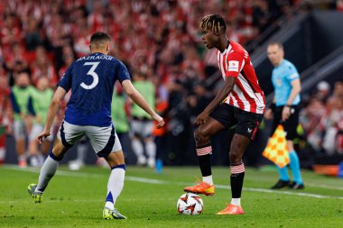 Nico Williams UEFA Avrupa Ligi yarı final maçında Atletizm Kulübü ve Manchester United FC takımları arasında görüldü (Maciej Rogowski)
