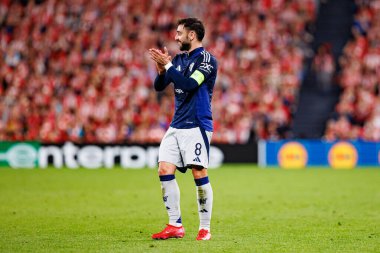 Bruno Fernandes UEFA Avrupa Ligi yarı final maçında Atletizm Kulübü ve Manchester United FC takımları arasında görüldü (Maciej Rogowski)