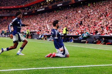 Patrick Dorgu ve Bruno Fernandes, UEFA Avrupa Ligi yarı final maçında Manchester United FC (Maciej Rogowski)