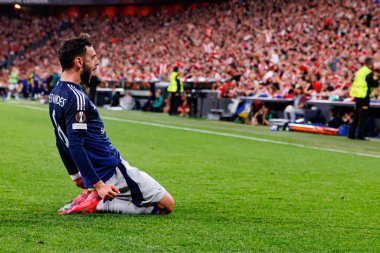 Bruno Fernandes, UEFA Avrupa Ligi yarı final maçında Manchester United FC (Maciej Rogowski)