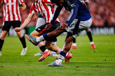 Patrick Dorgu UEFA Avrupa Ligi yarı final maçında Atletizm Kulübü ve Manchester United FC takımları arasında görüldü (Maciej Rogowski)