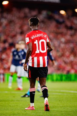 Nico Williams UEFA Avrupa Ligi yarı final maçında Atletizm Kulübü ve Manchester United FC takımları arasında görüldü (Maciej Rogowski)