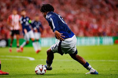 Patrick Dorgu UEFA Avrupa Ligi yarı final maçında Atletizm Kulübü ve Manchester United FC takımları arasında görüldü (Maciej Rogowski)