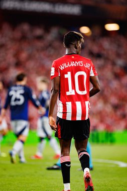 Nico Williams UEFA Avrupa Ligi yarı final maçında Atletizm Kulübü ve Manchester United FC takımları arasında görüldü (Maciej Rogowski)