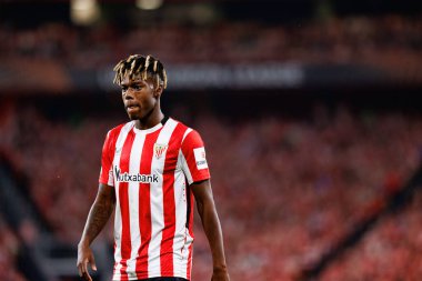 Nico Williams UEFA Avrupa Ligi yarı final maçında Atletizm Kulübü ve Manchester United FC takımları arasında görüldü (Maciej Rogowski)