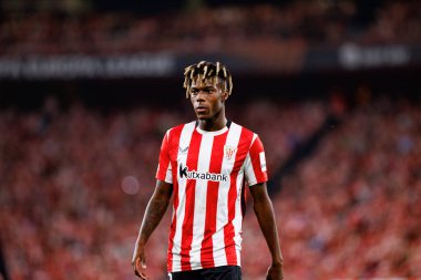 Nico Williams UEFA Avrupa Ligi yarı final maçında Atletizm Kulübü ve Manchester United FC takımları arasında görüldü (Maciej Rogowski)