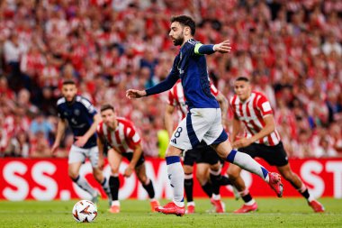 Bruno Fernandes UEFA Avrupa Ligi yarı final maçında Atletizm Kulübü ve Manchester United FC takımları arasında görüldü (Maciej Rogowski)