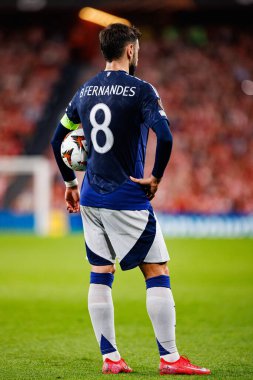 Bruno Fernandes UEFA Avrupa Ligi yarı final maçında Atletizm Kulübü ve Manchester United FC takımları arasında görüldü (Maciej Rogowski)