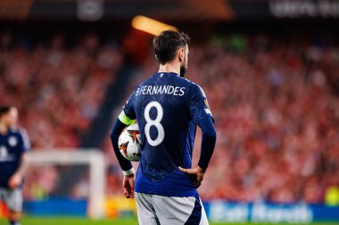 Bruno Fernandes UEFA Avrupa Ligi yarı final maçında Atletizm Kulübü ve Manchester United FC takımları arasında görüldü (Maciej Rogowski)