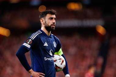Bruno Fernandes UEFA Avrupa Ligi yarı final maçında Atletizm Kulübü ve Manchester United FC takımları arasında görüldü (Maciej Rogowski)