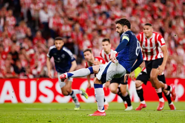 Bruno Fernandes UEFA Avrupa Ligi yarı final maçında Atletizm Kulübü ve Manchester United FC takımları arasında görüldü (Maciej Rogowski)