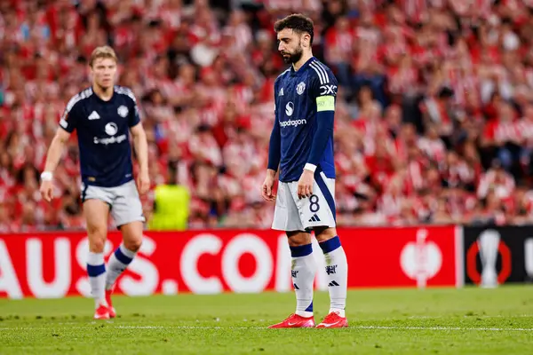 Bruno Fernandes UEFA Avrupa Ligi yarı final maçında Atletizm Kulübü ve Manchester United FC takımları arasında görüldü (Maciej Rogowski)