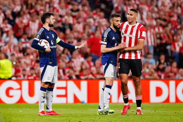 Bruno Fernandes UEFA Avrupa Ligi yarı final maçında Atletizm Kulübü ve Manchester United FC takımları arasında görüldü (Maciej Rogowski)