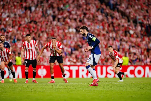 Bruno Fernandes UEFA Avrupa Ligi yarı final maçında Atletizm Kulübü ve Manchester United FC takımları arasında görüldü (Maciej Rogowski)