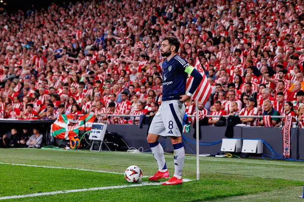 Bruno Fernandes UEFA Avrupa Ligi yarı final maçında Atletizm Kulübü ve Manchester United FC takımları arasında görüldü (Maciej Rogowski)