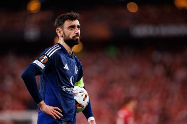 Bruno Fernandes UEFA Avrupa Ligi yarı final maçında Atletizm Kulübü ve Manchester United FC takımları arasında görüldü (Maciej Rogowski)