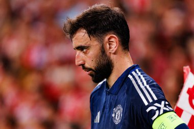 Bruno Fernandes UEFA Avrupa Ligi yarı final maçında Atletizm Kulübü ve Manchester United FC takımları arasında görüldü (Maciej Rogowski)