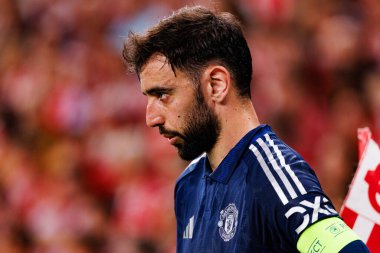 Bruno Fernandes UEFA Avrupa Ligi yarı final maçında Atletizm Kulübü ve Manchester United FC takımları arasında görüldü (Maciej Rogowski)