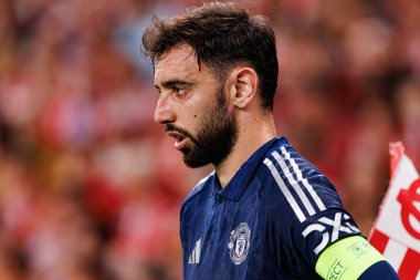 Bruno Fernandes UEFA Avrupa Ligi yarı final maçında Atletizm Kulübü ve Manchester United FC takımları arasında görüldü (Maciej Rogowski)